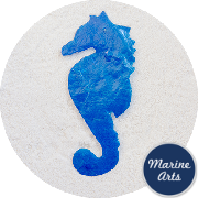 8554BL - Capiz Sea Horses - 80mm - Single Drilled Hole